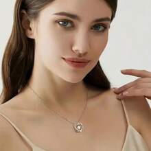 Collar con colgante de moda de plata de ley 925 para mujer, joyería de lujo, adecuado para uso diario, citas, fiestas, regalo para San Valentín, Día de la Madre, Halloween, Acción de Gracias, Navidad