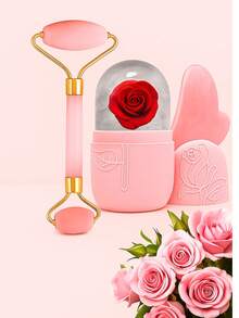 1 Set Multi-Piece Ice Roller - Facial Skincare Ice Roller Set, Facial Massage Tool, Silicone Ice Roller, Ice Roller, Roller Massager And Gua Sha Board, Used To Relieve Facial And Eye Puffiness, Facial Massager, Suitable For Eyes, Neck And Face, Ice Roller Mold - Skincare Tool. Summer Ice Massage Product, Office Supplies, Study Supplies, Travel Essentials. - Multicolor - View 4
