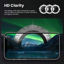 Juego de películas protectoras de templado para lente de cámara con decoración de imitación de de roca compatible con iPhone 12/12 Mini/12 Pro/12 Pro Max, iPhone 13/13 Mini/13 Pro/13 Pro Max, iPhone 11/11 Pro/11 Pro Max, iPhone 14/14 Plus/14 Pro/14 Pro Max, iPhone 15/15 Plus/15 Pro/15 Pro Max