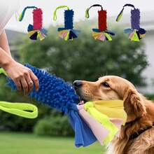 The Squeaky Tug Of War Dog Toy Is, Safe And Does Not Require Electricity. It Is A Tear-Resistant Tensile Rope For Dog Training, A Pet Plush Teething And Biting Toy, And An Interactive And Educational Toy For Dogs