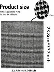 1 Pc Bling Bling Rhinestone Sheet Rhinestones Sticker DIY Car Furniture, Water Cup, Photo Frame Decoration Sticker Self Adhesive Glitter Crystal Gem Stickers For Car Decoration, 4.45 X9.37 /8.96x9.37Inch (Black)