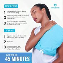 COOLICEWRAPS 12x21 Extra Large Ice Pack With Soft Fabric Cover Clay Ice Pack For Physical Therapy Soft Ice Packs For Injuries Reusable Blue - 12"x21" - View 4