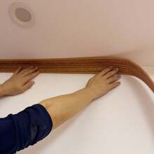 230cmx8cm Thicken 3D Pattern Embossed Foam Self-Adhesive Skirting Wall Sticker Waterproof Anti Dirt Soft Wall Decoration Lines