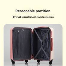 1pc Macaron Color Luggage, 20/24" Travel Suitcase Carry On With 360° Wheels, Anti-Theft Lock, Suitable For Short Trips, Vacation, Beach, Students Going To School, Gift For Travel Essentials Bag For School School Accessories School Stuff - Baby Blue - View 8