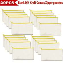 40/20/10/5pcs Set Blank Canvas Tote Bags, Digital Printing Craft DIY Handmade Gift Bag Multipurpose Set, Portable Cosmetic Bag/Toiletry Kit Travel Makeup Set, Express Love & Gratitude Gift Packtravel Essentials For Vacation Summer Holiday Back To School School Stuff Bag For School Travel Bag For Women Makeup Bag For Travel