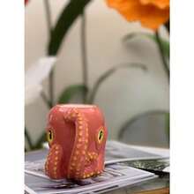 TOOTS3D Pink Octopus Ceramic MugNovel Handmade Octopus Shaped Statue Cup Festivals Or Birthday Gifts For Coffee And Milk Tea Enthusiasts - 粉色 - 查看 4
