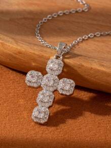 A New Light Luxury Exquisite Size 10 Full Diamond Sparkling Temperament 14k Gold Waterproof Fashionable Versatile Women's Necklace