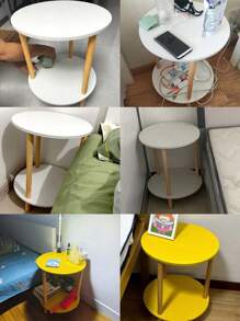 1pc Narrow Side Bedside Cabinet, Multipurpose Slim Side Table, Modern Minimalist Design