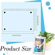Acrylic Fridge Magnet Frame, Double-Sided Clear Fridge Magnet Photo Frame, Display Frame, Fits Fujifilm Film, 2.36 X 3.54 Inches