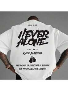 Plus Size Men's Two Drink Print Crew Neck Short Sleeve Casual T-Shirt