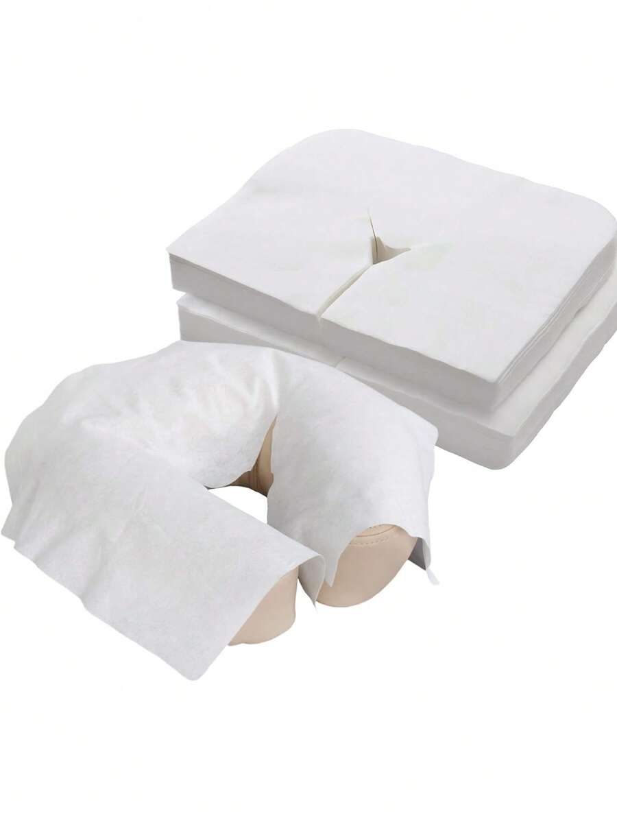 一次性面部支撑套 - 一次性按摩枕套，医用级，超柔软，豪华，不粘按摩头枕套，适用于按摩床和按摩椅