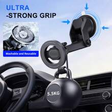 xnyocn Xnyocn Dashboard Magnetic Phone Holder For Car, Compatible With MagSafe Car Mount, Windshield Magnetic Car Mount, Car Accessories Compatible With IPhone, Android Phone, Gift For Birthday, Family, Friends Car Phone Holder