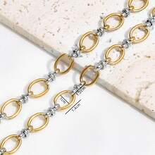 1 Meter 304 Stainless Steel Oval Clip Clasp Chain Vacuum Oven Internal Plating 18k Gold Jewellery Chain DIY Fashion Metal Chain Accessories - Chain - View 8