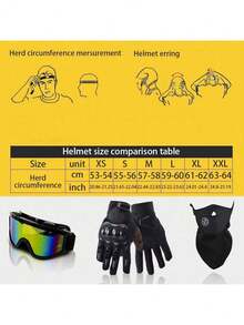 Casco de Motocross Profesional con Gafas y Guantes – Para Niños y Adultos, Off Road, Dirt Bike, con Cubierta Facial - Multicolor - Ver 3