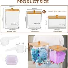 洗衣粉容器和烘干机纸架，大型亚克力洗衣房整理罐和带盖储物盒分配器，洗衣液分配器，洗衣液储存容器，透明洗衣房整理储存容器，大型洗衣液粉容器，用于粉末烘干球，用于洗涤剂、洗衣凝珠、香味增强剂、洗衣珠