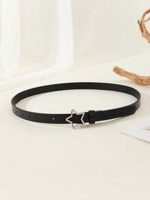 1 件女士百搭、休闲、时尚、夏季新款、星星扣腰带，适合送礼、日常穿着、派对、娱乐场所