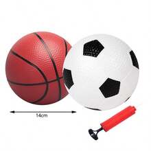 2-In-1 Kids Basketball Hoop & Football Goal Toys, Indoor & Outdoor Sports Interactive Parent-Child Activities