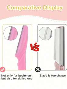 12 Stücke Hochwertige Augenbrauen- und Gesichtshaartrimmer-Set - Edelstahl Haarentfernung, mit Sicherheitsschutz, ergonomisches Design für Augenbrauen, Ohren, Nasenhaarpflege, parfümfrei, Gesichtshaarstyling | Modernes Schönheitswerkzeug | Rasierer, Pinzetten, Sommergeschenk