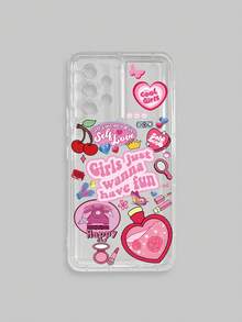 1 peça Case de celular com gráfico de desenho animado e amortecedor de choque, compatível com iPhone e Galaxy, incluindo iPhone 13, 15, 16 Pro Max, 16, 14 e 16 Plus, bem como telefones Galaxy - Multicolorido - Visão 40