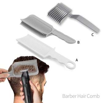 Juego de 3 peines para el cabello de barbero, peines de desvanecimiento y estilo, peines planos para corte de pelo, peines de degradado para hombre, cepillo de degradado, accesorios de salón