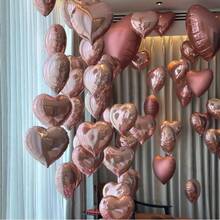 18inch 10pcs Heart-Shaped Foil Balloons, Red, Gold, Pink, Rose Gold, Silver, Multi-Colored Options, Suitable For Valentine's Day, Singles Party, Christmas Decoration, Wedding, Proposal, Bridal Shower, Anniversary, Birthday Party, Party Decor, Christmas - 10 Love Hearts - View 8
