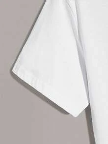 Plus Size Men's Two Drink Print Crew Neck Short Sleeve Casual T-Shirt