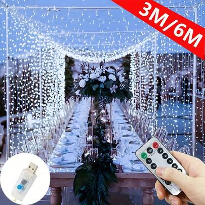 1 Confezione Luci a Filo di Rame USB, Luci Decorative Natalizie per Matrimoni e Feste, Ghirlanda Luminosa per Camera da Letto, Esterno e Casa, 3M Telecomando, Decorazione Natalizia a LED