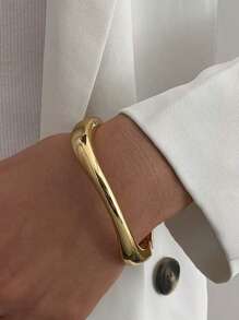 3pcs Set Vintage Minimalist Asymmetric Metal Water Drop Snake Bracelet, Personalized Exaggerated Simplified Geometric Abstract Design Luxury Elegant Bracelet, Suitable For Women's Daily Commute, Holiday Gifts, Parties, Fashion Photography, Runway Accessories