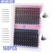 False Eyelashes Halloween Lash Clusters Lash Clusters KitHot Selling Single Cluster False Eyelashes Extension Set Segmented Eyelashes Natural Curl Mixed Style Eyelashes Set - DIY-sET-271 - View 8