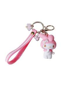 Sanrio حلقة مفاتيح مصنوعة من الحشو الناعم بشكل ساتيريو هيلو كيتي، حلقة مفاتيح جذابة، حلقة مفاتيح من سلسلة سيارات التصادم، حلقة مفاتيح من سلسلة طائرات كيوت، قلادة كورومي للحقيبة الظهر، تميمة دمية سينامورول للحقيبة، قلادة أنمي بوبوم بورين الأنيقة، هدية صغيرة كيوت، قلادة أنمي عصرية، مناسبة لمفاتيح السيارة وتميمات الحقائب المختلفة، هدية رائعة للعائلة والأصدقاء