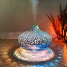 1pc Of New Crystal Running Light USB Humidifier Aroma Diffuser, 10.14oz Suitable For Multiple Scenarios, Crystal Crack Humidifier With Colorful Ambient Light, Silent Nano Mist Beauty Hydration Device, Does Not Include Batteries, Powered By USB - Multicolor - View 14