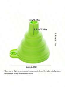 1pc3pcs6pcs Multifunctional Silicone Folding Funnel, Liquid Packaging Tool, Suitable For Pouring Water, Beverages, And Oil - Multicolor - View 2