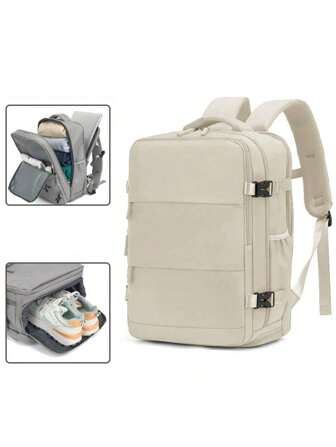 Mochila de viaje aprobada para cabina de Ryanair de 44x28x15cm, equipaje de mano para avión, mochila para portátil de 14 pulgadas para la escuela, al aire libre, viajes, oficina, transporte, deportes, artículo de viaje esencial