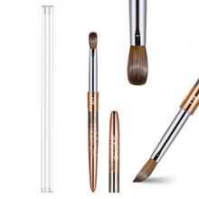 1 Pieza Pincel ovalado de pelo de marta Kolinsky 100% para aplicación de acrílico y extensión de uñas | Pincel profesional para diseño de uñas | Para uso en salón y manualidades en casa - Multicolor - Ver 9