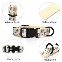 6pcs Dog Harness Set,Bowtie & Bandan, Adjustable Dog Harness And Collar,Dog Leash With Poop Bag Holder Set,For Pet Dog Walking. - Multicolor - View 5