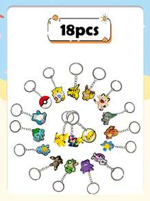 pokemon Pokemon Key Chain Creative New Anime Pokemon Key Chain Pendant, Cute Key Chain Pendant, Key Chain Pendant, PVC Key, Schoolbag Pendant, Party Decoration, Party Small Gift Christmas, Halloween, Festival Supplies, Festival Decorations, Thanksgiving, Back-To-School Season, Autumn And Winter