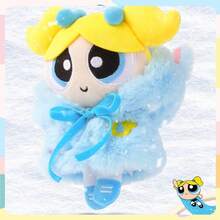 Powerpuff Girls Cape Plush Keychain | Bubbles Buttercup Blossom Cloak Stuffed Toy Hanging Charm | Cartoon Character Magical Cape Bag Pendant | Weatherproof Soft Plushie for Kids Girls | Official Licensed Merchandise - 彩色 - 查看 5