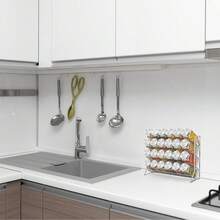 4-Tier Fit 24 Jars Spice Rack Free Standing, Counter Spice Organiser, Metal Seasoning Bottle Organizer For Kitchen, Countertop, Cupboard(No Bottle)