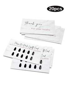 50pcs Referral And Loyalty Discount Card Business Referrals Reward Awards Cards,Double Sided Loyalty Cards For Business Beauty Salons,School Supplies,Back To School