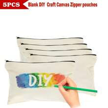 40/20/10/5pcs Set Blank Canvas Tote Bags, Digital Printing Craft DIY Handmade Gift Bag Multipurpose Set, Portable Cosmetic Bag/Toiletry Kit Travel Makeup Set, Express Love & Gratitude Gift Packtravel Essentials For Vacation Summer Holiday Back To School School Stuff Bag For School Travel Bag For Women Makeup Bag For Travel