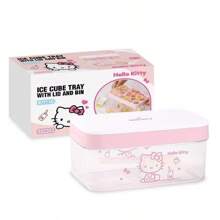 Sanrio 4PCS Sanrio Hello Kitty Covered Silicone Ice Tray - Cute Cartoon Cat And Bow Shaped, Flexible DIY Ice Mold, Suitable For Fun And Creative Snacks, Pink Ice Cubes, Suitable For Festivals And Special Occasions
