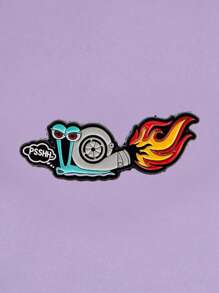 1PC Cartoon Enamel Pin Cute Snail Badge Suitable For Casual Decoration Of Backpacks And Hats