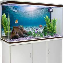 波光粼粼的水下场景，海洋主题鱼缸背景画，高清素材，水族箱贴纸，水族箱造景装饰，鱼缸配件，水族箱背景用品