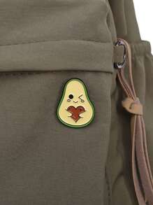 1pc Cartoon Fruit Avocado Metal Brooch, Cute Pin Badge For Friends, Suitable For Men And Women Daily Wearing