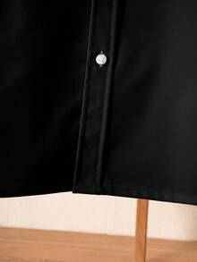 Teenagers' Classic College Style Casual Party Black Formal Short Sleeve Shirt - màu đen - Xem 9