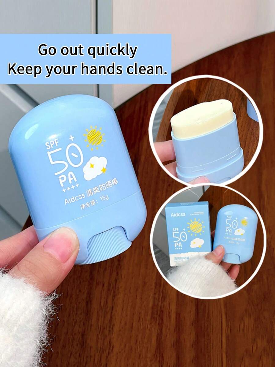 Refreshing Smooth Sunscreen Stick SPF50+, Non-Greasy, Lightweight, Mini Pocket Size, Effective Sun Protection, Water & Sweat Resistant - Multicolor - View 1