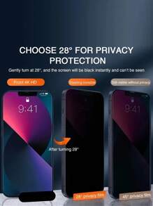 2 Stücke Datenschutzbildschirmschutz geeignet für 16 Pro Max/16pro/16pIus/16e/15pro Max/15pro/14/13 Smartphones, mit Datenschutz-Gehärtetem Glas Anti-Fingerabdruck, staubfrei, ölresistent beschichtet, verstärkte Haltbarkeit und einfache Installation von Handzubehör.