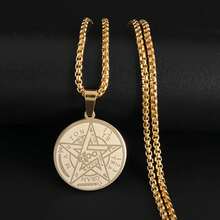 1 款男士个性化嘻哈朋克风格不锈钢项链五角星形吊坠适合日常佩戴和生日或节日礼物