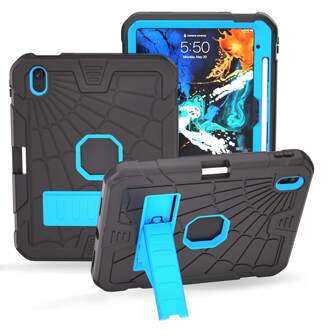 1 pieza Funda militar a prueba de caídas compatible con iPad de 10.a generación 2022 (10.9 pulgadas), iPad (A16) de 11 pulgadas de 11.a generación 2025, iPad 11 (A16 2025), iPad de 7.a/8.a/9.a generación de 10.2 pulgadas 2019/2020/2021, funda protectora resistente y a prueba de golpes de grado militar pesado con soporte incorporado para tablet iPad de 10.a generación de 10.9 pulgadas