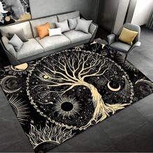 1PC 3.1'x2',8.4'x6' Room Decoration, Room Decor, Party Decor, Mats For Floor Sun Moon Kitchen Rugs Mats Floor, Boho Mandala Kitchen Rugs Non Slip Washable Comfort Kitchen Floor Mat For Home And Office, Best For Christmas, Perfect For Thanksgiving - style5 - 查看 5